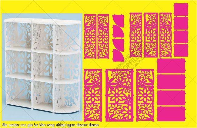 file vector cnc gia ke kho rong nhieu ngan decorr